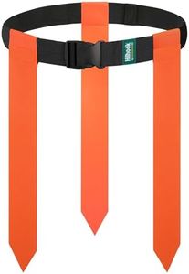 Hilhook Flag Football Belts, Sets of 12 Orange Flag Football Sets with 42 Flags for Youth, Kids and Adults Sport Team Building and Competition Training