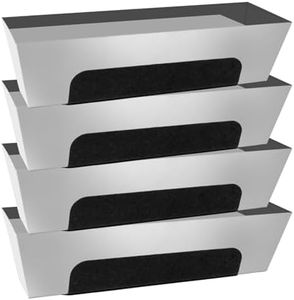 LECEHIVO 4 Pack 12 Inch Stainless Steel Mud Pan with Non-Slip Handle Tapered Sides, Drywall Tool Tray Drywall Tape Tray Bucket