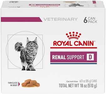 Royal Canin Veterinary Diet Feline Renal Support D Adult Thin Slices in Gravy Cat Food, 3 oz (Pack of 6)