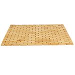 Mind Reader BAMAT-BRN Luxury Environment-Friendly Bamboo Roll Up Shower Anti-Slip Bath Mat, (Brown, One Size)