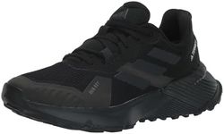 adidas Men's Terrex Soulstride RAIN.RDY Trail Running Shoes Sneaker, Black/Carbon/Grey, 10