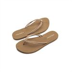 Volcom Women's Forever and Ever Flip Flop Sandal, Tan, 5