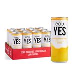 eauYES - Sparkling Mineral Water with a hint of Lemon (12 x 330ml), All Natural, Zero Sugar, Zero Calories & Zero Sweeteners, Vegan & Keto Friendly, Eco-Friendly Brand