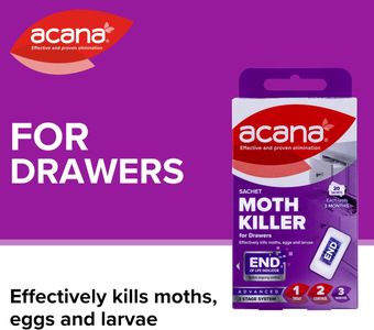 Acana Moth Killer Sachets, 20-Pack – Long-Lasting Protection