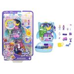 Polly Pocket Dolls and Playset, Animal Toys, Pajama Party Snowy Sleepover Owl Compact Playset with Water Play and 2 Color-Change Pieces, HKV37