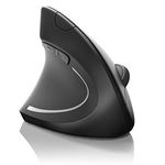 CSL Wireless Ergonomic USB Mouse, Vertical Mouse, left handed Vertical Mouse, ergonomic design, Optical Model, prevention against mouse arm tennis elbow For Laptop Desktop PC Computer Macbook