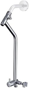 G-Promise All Metal Shower Diverter with Low Holder, Extended 13.5 Inch, 3-Way Diverter Valve with Pause Mode for Handheld and Fixed Shower Heads, 4-Setting Universal Replacement Part (Chrome)