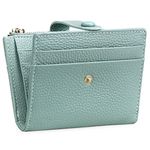 FALAN MULE Small Wallets for Women RFID Blocking Slim Bifold Leather Womens Wallet with Zipper Coin Purse