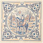 GT BANDANA 22"x22" Vintage Cowboy Cotton Bandana Multi-Purpose Headbands