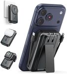 DR.HILL Magnetic Battery Pack Real Capacity 10000mAh, 22.5W Fast Charging Portable Charger with Built-in Cables & AC Wall Plug, Foldable Stand Power Bank for Apple Watch Phone 16/15/14/13 (Black)
