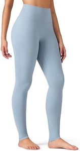 Colorfulkoala Dreamlux No Front Seam Leggings for Women 28" Inseam, High Waisted Buttery Soft Full Length Yoga Pants (XXL, Faded Denim)