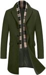 COOFANDY Mens Peacoat Wool Trench C