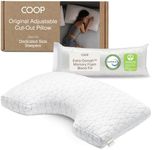 Coop Home Goods Original Cut-Out Adjustable Pillow, King Size Bed Pillows for Neck & Head Support, Memory Foam Pillows - Medium Firm for Side Sleeper, CertiPUR-US/GREENGUARD Gold