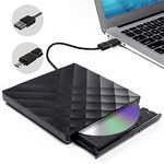 External DVD Drive USB 3.0 Type-C Portable CD DVD +/-RW Drive for Laptop DVD Player CD ROM Rewriter Burner Compatible with Laptop Desktop PC Windows MacBook Mac Linux Mac OS