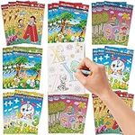 THE TWIDDLERS 24 Mini Coloring & Sticker Books Birthday Party Favor Set for Kids (4 Designs) - Goodie Bag Filler, Creative Activity for Boys & Girls