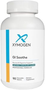 XYMOGEN Gut Health Supplements - GI Soothe Chocolate - Slippery Elm Bark, Licorice Root Extract & Marshmallow Root - Promote GI Lining Health, Mild Bloating Relief & Digestive Comfort (90 Tablets)