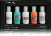 Anthony Starter Kit, 5 Count, Glycolic Facial Cleanser, Facial Scrub, All Purpose Facial Moisturizer, Invigorating Rush Hair & Body Wash, Shave Cream