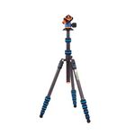 3 Legged Thing Punks Brian 2.0 Carbon Fibre Travel-Friendly Tripod - Compact & Adjustable Camera Tripod with Three Detachable Legs - Blue/Black (BRIANBLUE2.0)