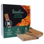 Fire Starters 96 pcs. made in Canada. Clean, Efficient, Ecologic, Odourless, Waterproof. Great for Camping, firestoves, BBQ, Charcoal. Easy to Ignite. Non Toxic. Made from Recycle Wood and Wax (96)