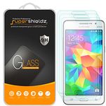 [3-Pack] Samsung Galaxy Grand Prime Tempered Glass Screen Protector, Supershieldz Anti-Scratch, Anti-Fingerprint, Bubble Free, Lifetime Replacement Warranty