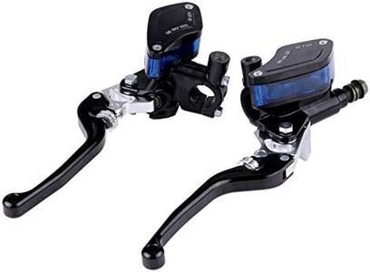 Pompa freno idraulica per moto Coppia di leva freno pompa frizione CNC 22mm regolabile per parti di ricambio(Nero)