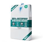 Utopia Bedding Waterproof Mattress Encasement King Size (150 x 200 x 30 cm), Zippered Mattress Protector Cover, Bed Bug & Dust Mite Proof, White