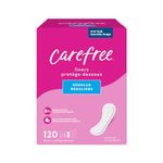 Carefree Acti-Fresh Panty Liners, Soft and Flexible Feminine Care Protection, Regular, 120 Count