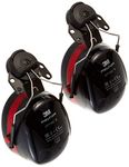 3M PELTOR Optime III Earmuffs, 34 dB, Black/Red, Helmet Mounted, H540P3E-413-SV