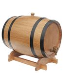 10 Liter Pure Oak Barrels Truly Wooden Barrel Internal Baking Oak Casks for Storage or Aging Wine & Spirits & Draft Beer