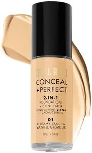 Milani Conceal + Perfect 2-in-1 Foundation Concealer, Vanilla, 1.0 Fluid Ounce