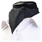 GUSLESON Men's Cravat Self Tie Paisley Jacquard Woven Floral Luxury Ascot, 08, general