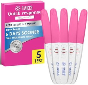 5 Pezzi Rosa Rossa Test di Gravidanza a Rilevamento Rapido, HCG Test,Test di Gravidanza Precocein 3-5 minuti, Affidabile Test Gravidanza Precoce, Pregnancy Test, Confezionati Singolarmente