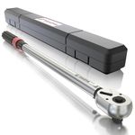 SuZhi 90 teeth 1/2 Inch drive 25-250 ft-lb Torque Wrench 33.75-337.5N.M, 22'' Length, Alloy Aluminum & Cr-Mo for Garage Car & Motorcycle, Spark Plug, Wheel, Oil change