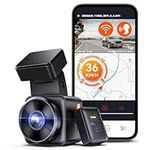 Vantrue E1 2.7K WiFi Mini Dash Cam with Voice Control, GPS Front Car Dash Camera, 24Hours Parking Mode, Super Night Vision, Wireless Control, Buffered Motion Detection, Support 512GB Max