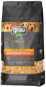 Grau Mezcla de Copos de Cereales con Verduras para Perros, Exc SDC Premium Mix Basis, 1 envase (1 x 1,5 kg), alimento complementario para Perros