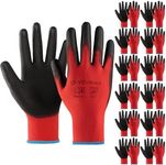 Velway 12 Pairs Safety Work Gloves 