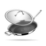 Stahl Artisan Hybrid Triply Frying Pan with Lid, Fry pan Induction Base, Frying pan Non Stick, Omelette Pan Non Stick, Frying pan Stainless Steel, 2.3 L, 28 cm