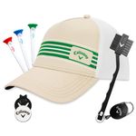 Callaway Unisex Adult Khaki Golf Hat Gift Set, Khaki, 0-8 US