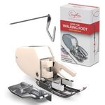 2024 Upgraded Open Toe Walking Foot W/Guide Plus Bonus 1/4" Quilting Foot - Fits Brother, Janome, Kenmore, Singer Sewing Machines