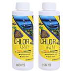 Foodie Puppies Aquatic Remedies Chlor Away - 100ml (Pack of 2) | Suitable for Fresh Water and Salt Water | Chlorine and Chloramine Remover | Aquarium Water Conditioner, with Free Key Ring