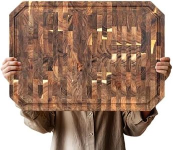 Utoplike Acacia Wooden Cutting Board, Extra Large Chopping Board with Handle and Single-Side Juice Groove, 3.5 cm Thicness Big Butcher Block Chopping Board 22" x 16"