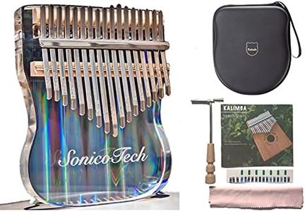 Kalimba Thumb Piano Rainbow Acrylic Kalimba Cute Kalimba 17 Keys Finger Piano Crystal Kalimba Hand Piano Marimba Instrument Sound Healing Instruments By SonicoTech (Rainbow)