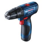 BOSCH Professional GSB 120-LI Cordless Impact Drill Driver, 12 V, 10 mm Chuck, 2 x GBA 12 V 2.0Ah Battery, 1 x GAL 12V-20 Charger & 23 Pcs Accessories Set, 1 Year Warranty