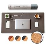 Nordik Cork Leather Desk Mat Cable 