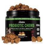 Probiotics for Dogs with Prebiotic Fiber - Dog Probiotics Gut Health Chews for Digestion, Anal Gland Care & Skin Support with Pumpkin & Psyllium Husk - Dog Supplements Chicken Flavour