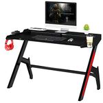 Carbon Fibre Effect Computer and Gaming Desk for Home Office - Piranha Bumblebee