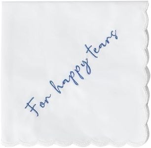 Mother of the Bride Gifts Happy Tears Wedding Handkerchief Something Blue for Bride on Wedding, Happy Tears, 30 x 30 cm/ 11.8 x 11.8 inches