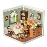 Rolife DIY Miniature House Kits Super World Series Dollhouse Model Kits with Accessories Hobbies of Women Christmas Birthday Gift for Kids and Adults (Sweet Sips Tea)