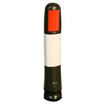 Glasdon Vergemaster RX Hazard Marker Post (Black, Red/White Reflectors) – 1 x Reflective Flexible Verge Road Marker Post – Grass Verge Protection Post with Fixings (Stake Type (With Stake))