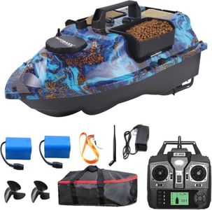 RC Bait Boat GPS Auto Return, 3 Hoppers 546yd Dual Motor Fishing Gear